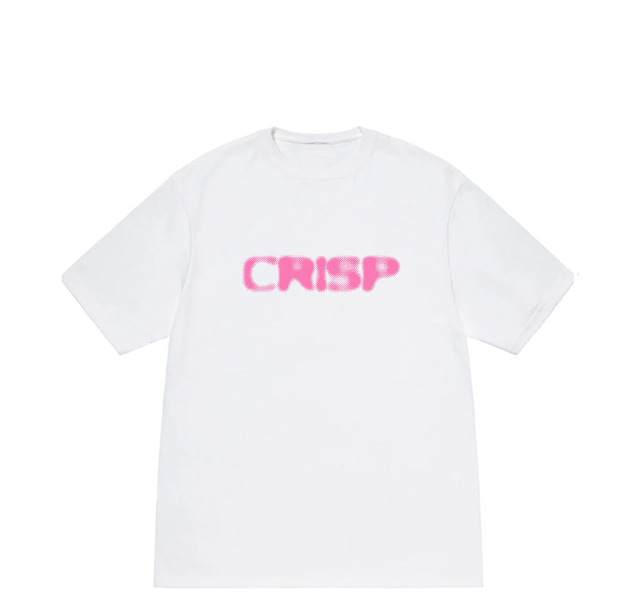 CRISP LOGO TEE (WHITE & PINK )