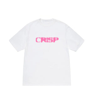 CRISP LOGO TEE (WHITE & PINK )
