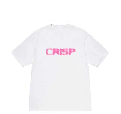 CRISP LOGO TEE (WHITE & PINK )