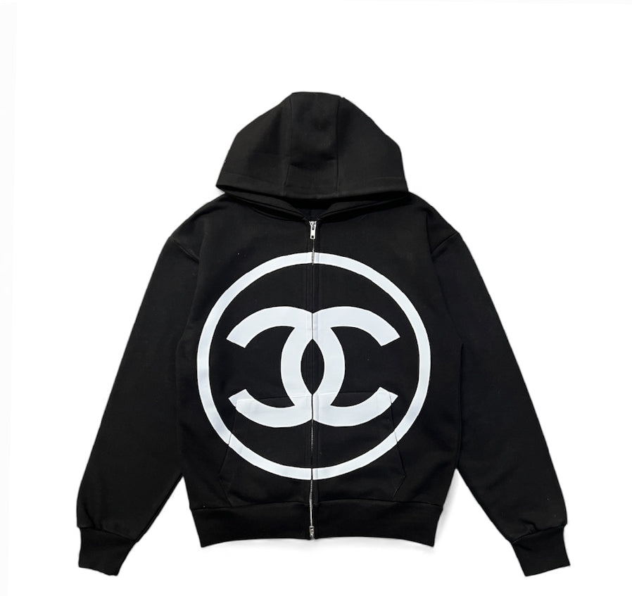 CC logo zip hoodie