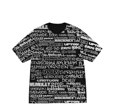 BLACK ALL OVER LONDON TEE